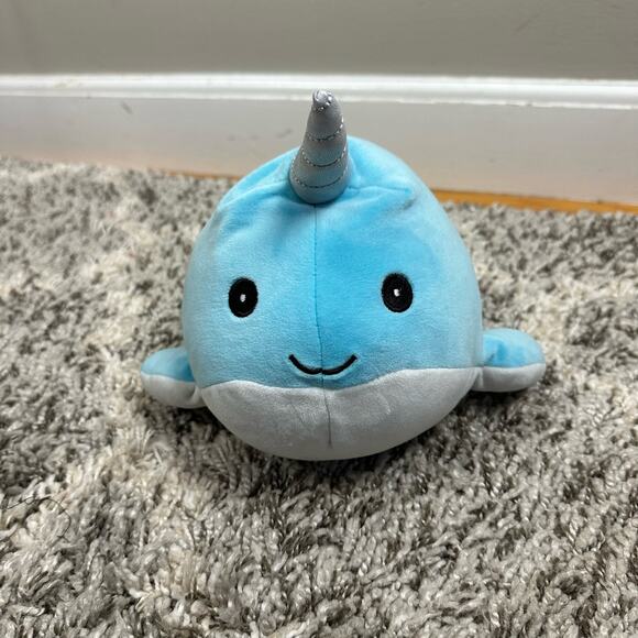 Squishmallow Kellytoy Wally the Blue Narwhal Horn 11.5" Plush 2019 Whale - Picture 2 of 8